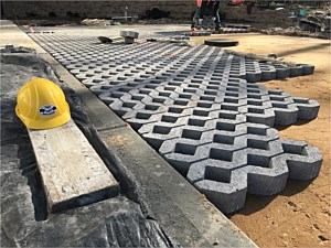 turf stone permeable paver driveway roadway commack